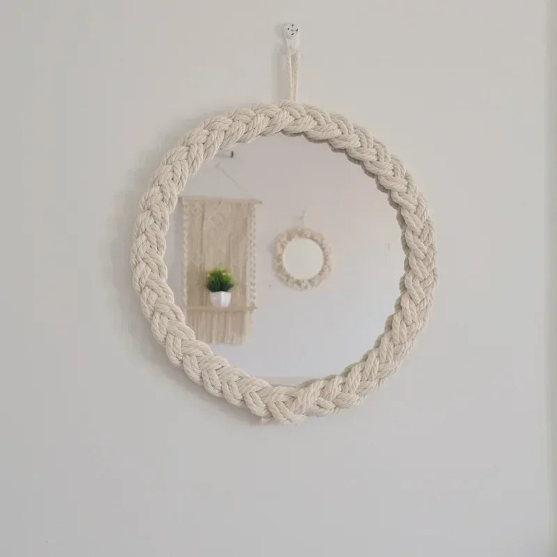 Ethereal Glow | Boho Round Mirror