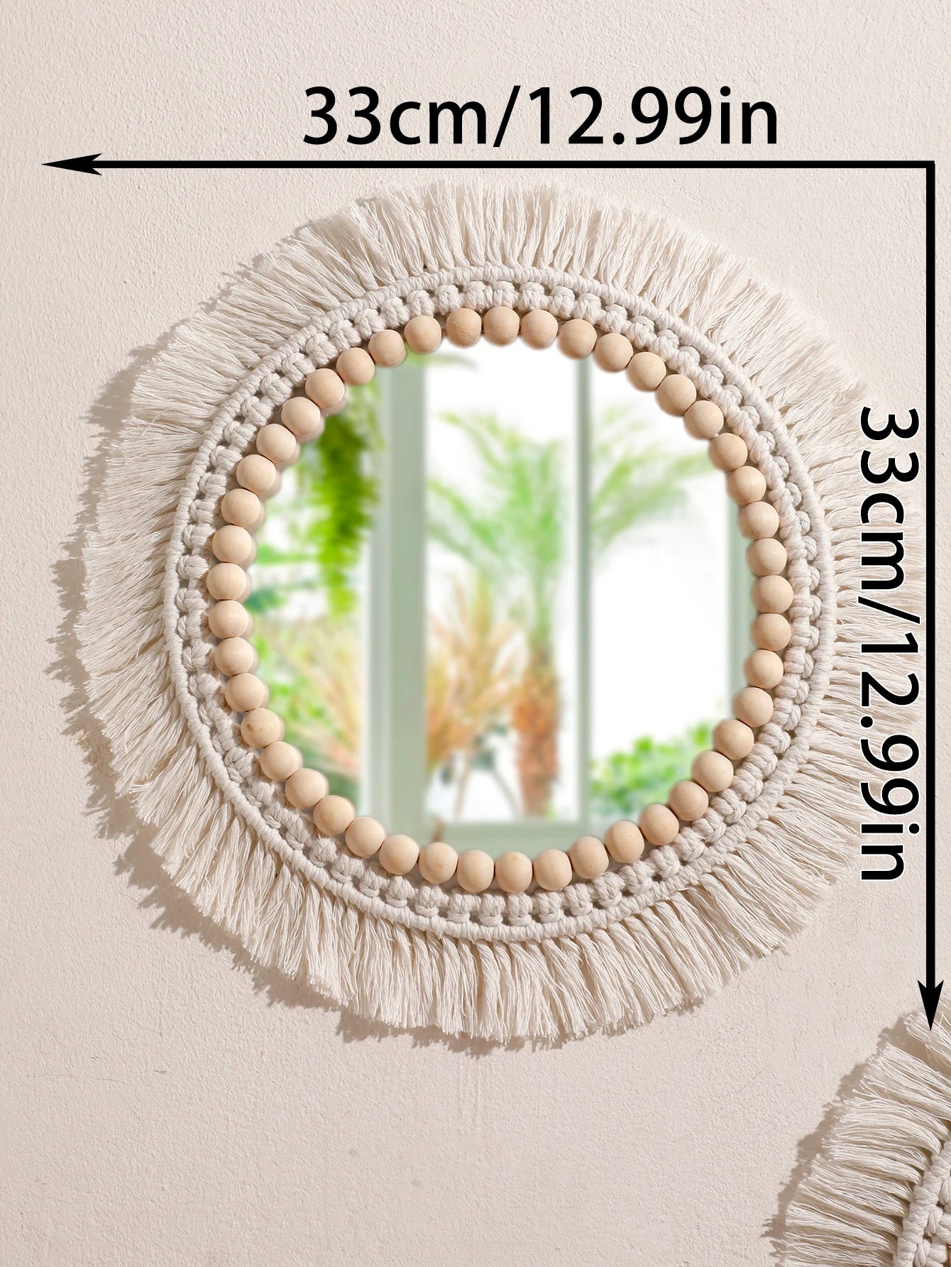 Celestial Reflection | Boho Mirror Wall Hanging