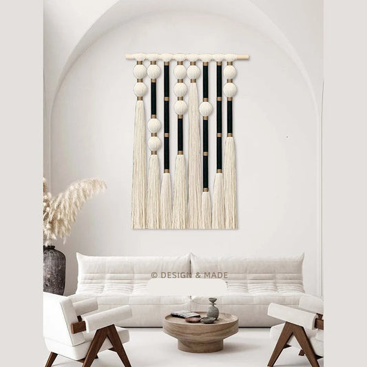 Midnight Cipher | Macrame Wall Hanging | Black Gold