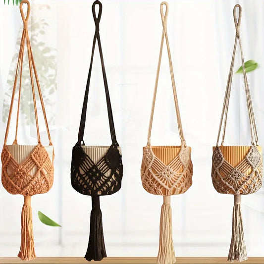 Verdant Vibe Hanger | Boho Plant Hanger | Khaki