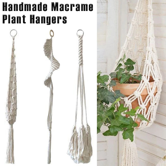 CloudNest | White Macrame Hanging Plant Holder