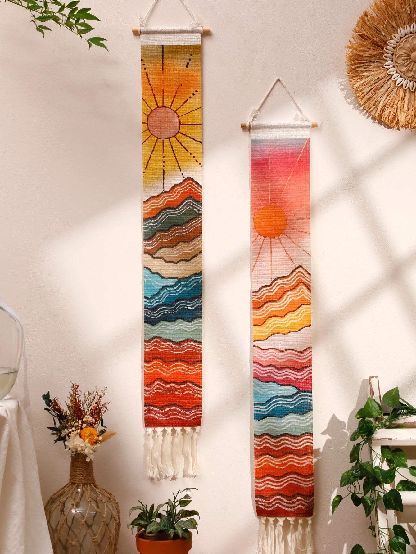 Aurora Glow Tapestry | Handcrafted Boho Wall Hanging