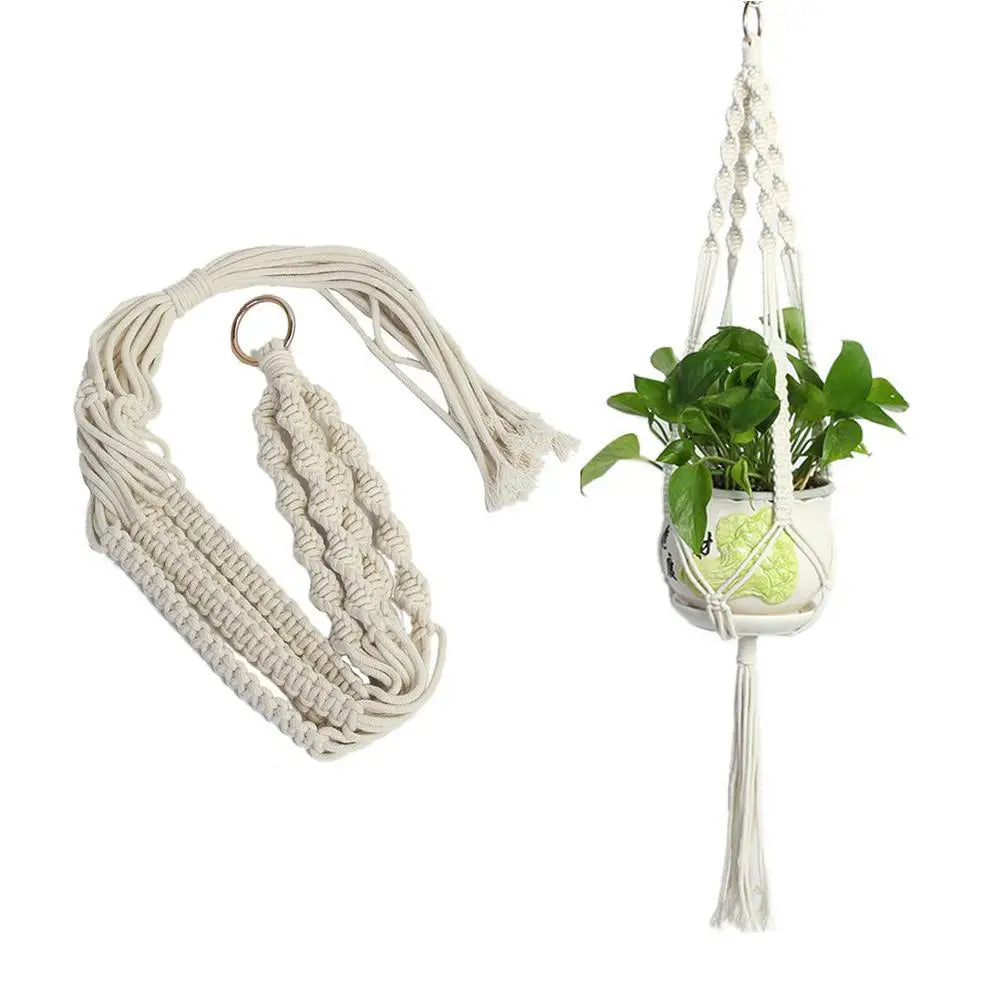 BloomNest | Beige Macrame Plant Hanger