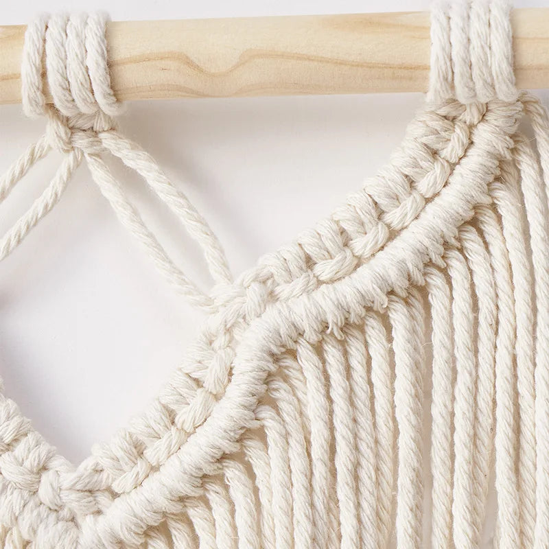 Celestial Weave | Boho Tapestry | Creamy White