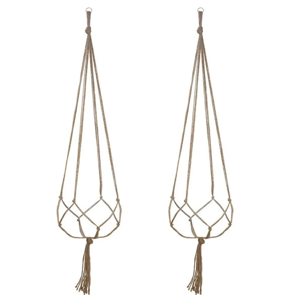 WovenWhim | White Hanging Plant Basket