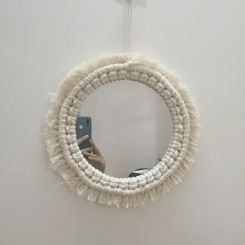 Ethereal Glow | Boho Round Mirror
