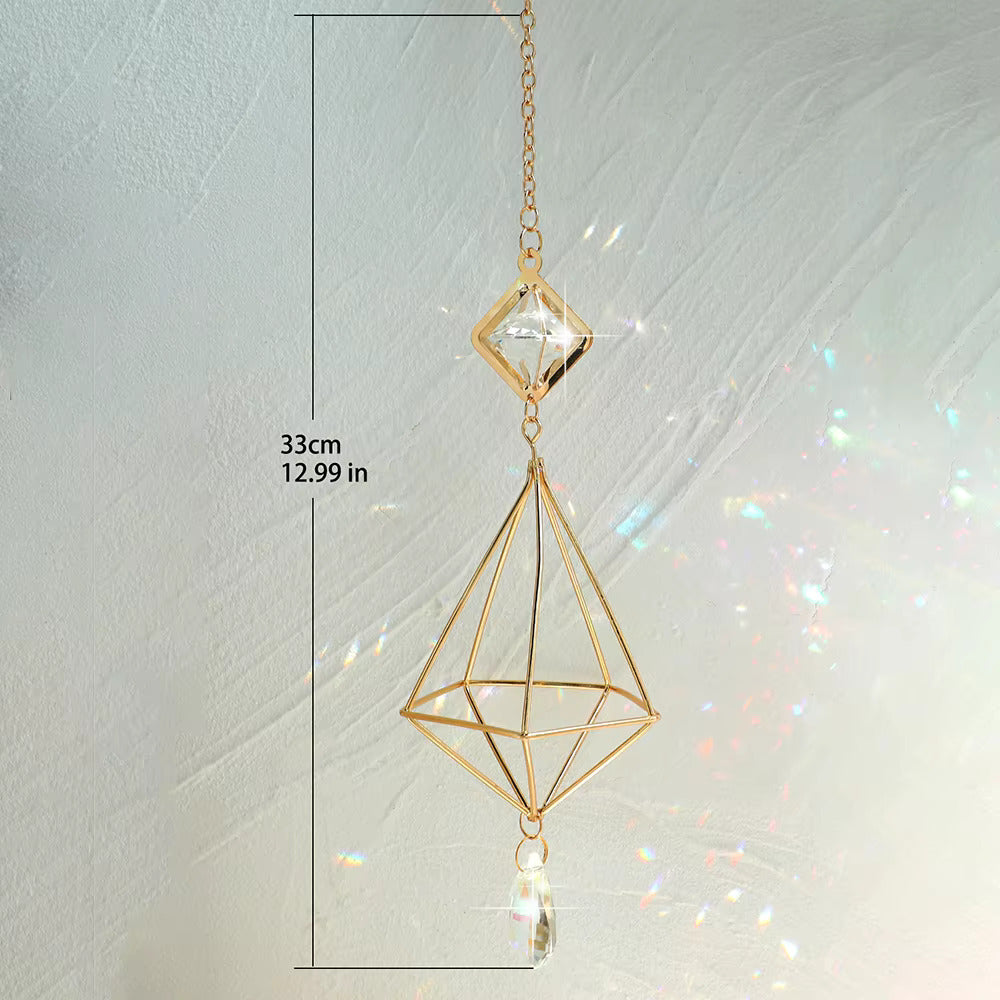 SolaraGlow | Gold Hanging Air Plant Holder