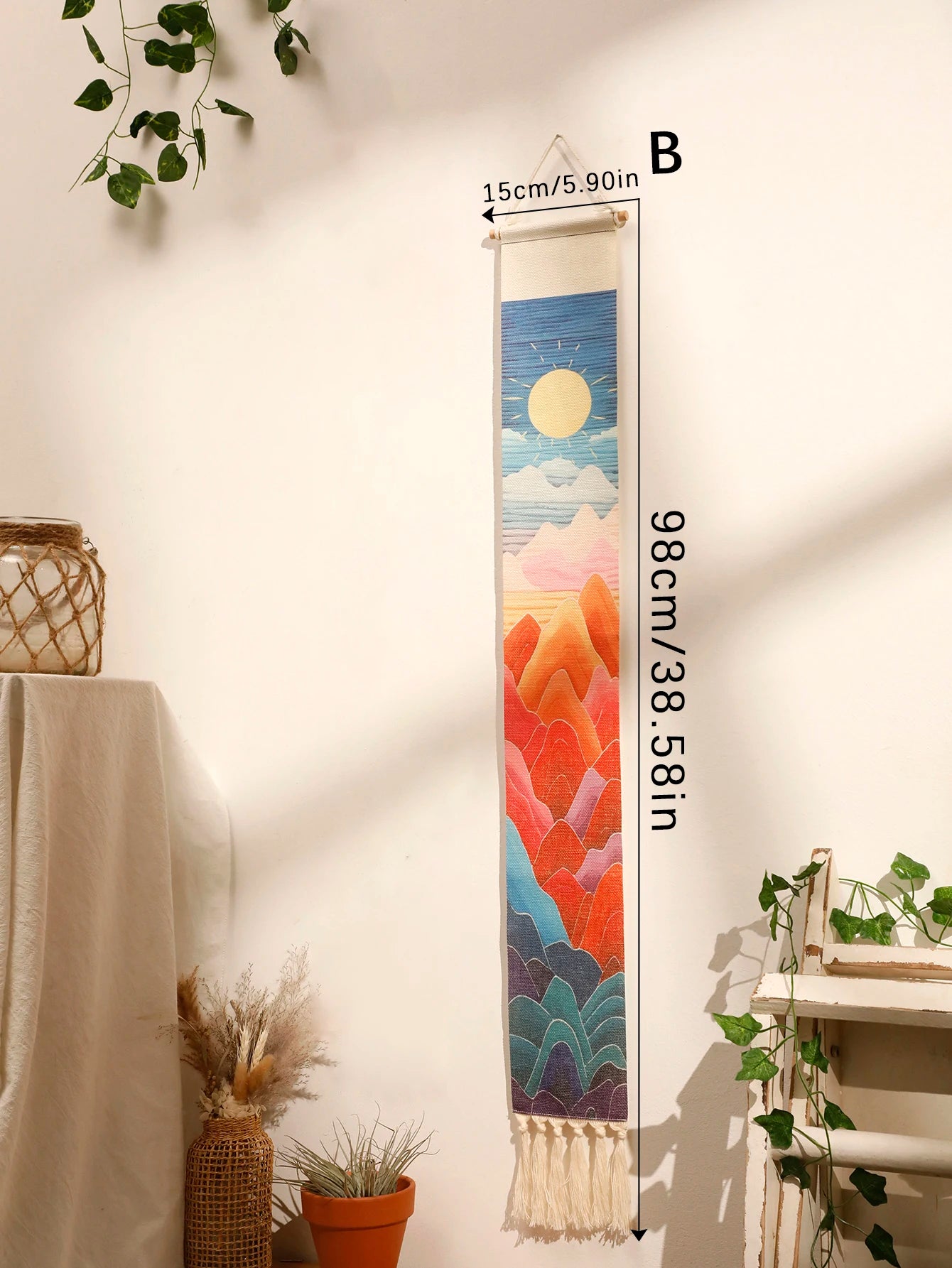 Aurora Glow Tapestry | Handcrafted Boho Wall Hanging