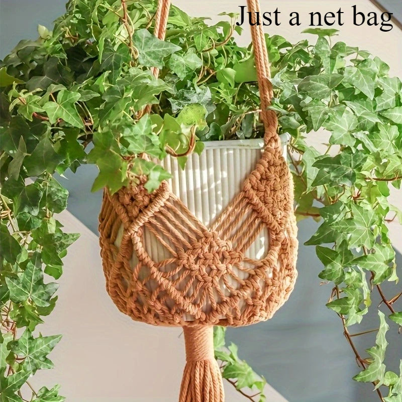 Verdant Vibe Hanger | Boho Plant Hanger | Khaki