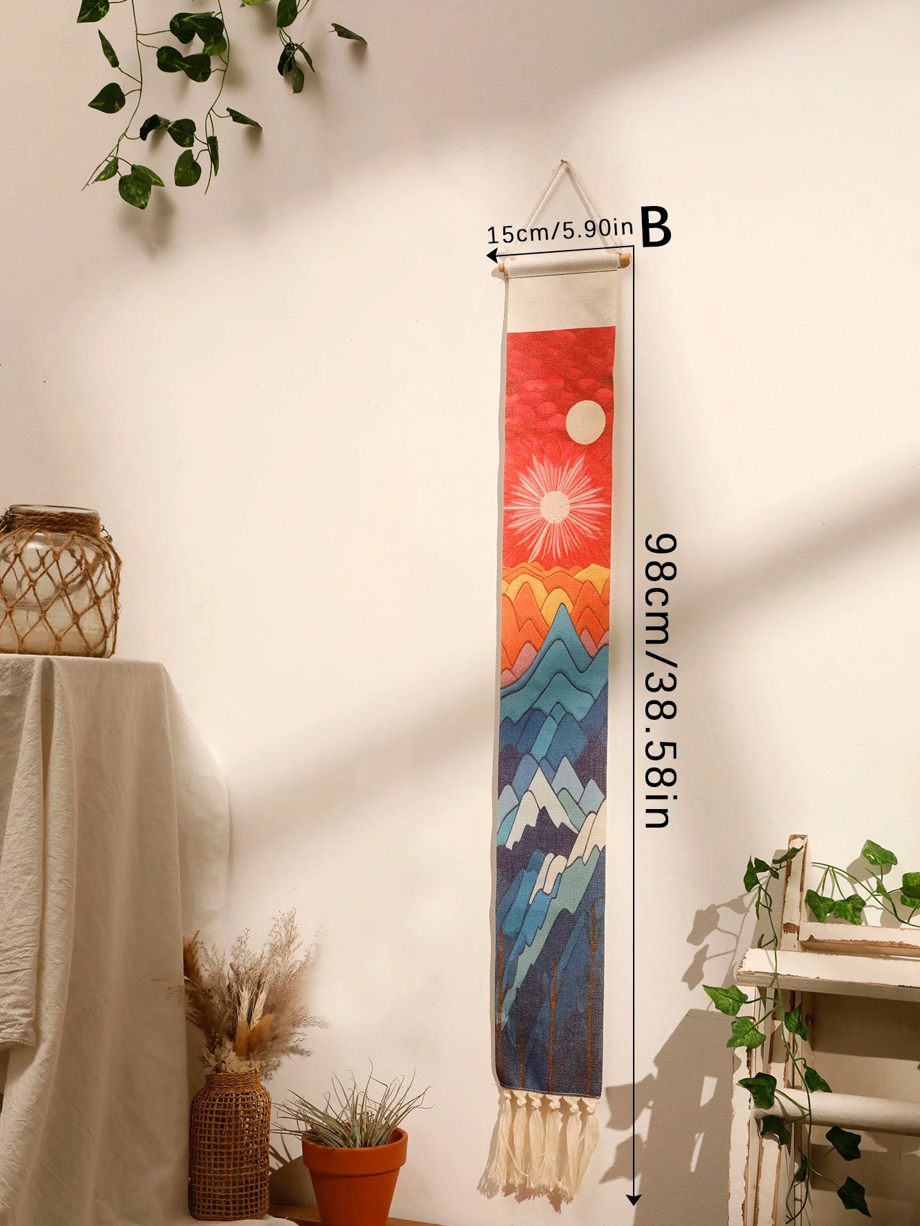 Aurora Glow Tapestry | Handcrafted Boho Wall Hanging