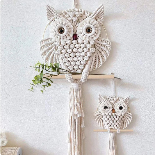 Enchanted Owl | Boho Hanging Wall Art
