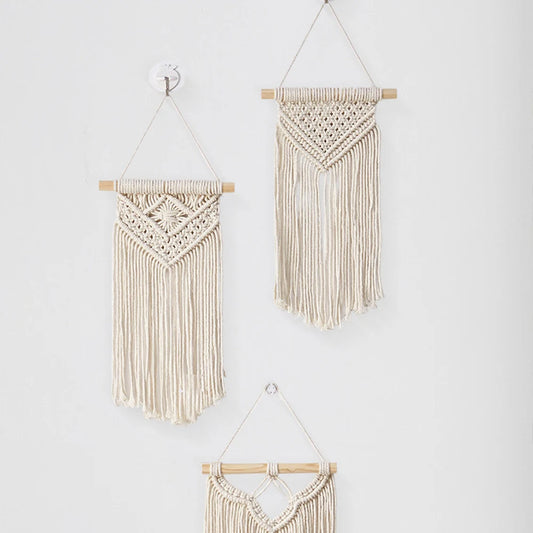 Celestial Weave | Boho Tapestry | Creamy White