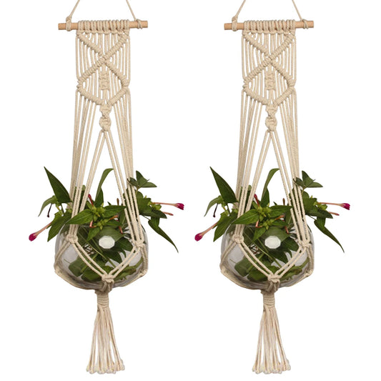 BloomNest | Beige Macrame Plant Hanger