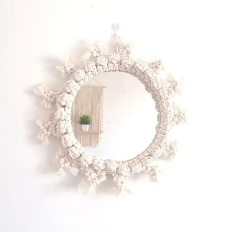 Ethereal Glow | Boho Round Mirror