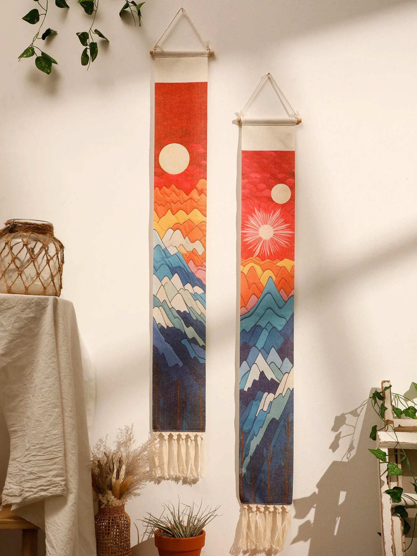 Aurora Glow Tapestry | Handcrafted Boho Wall Hanging