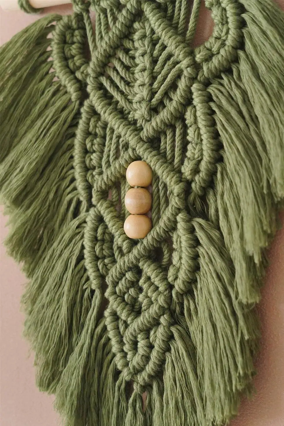 Verdant Leaf | Macrame Hanging Tapestry | Light Green