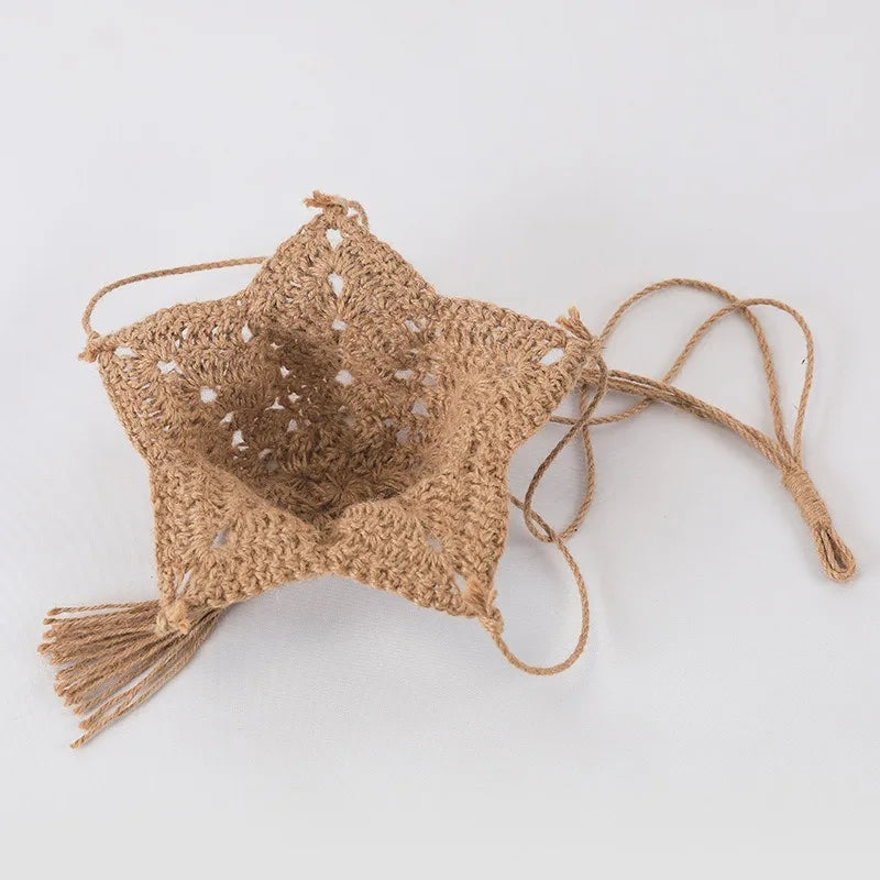 EarthNest | Brown Hanging Mesh Plant Basket