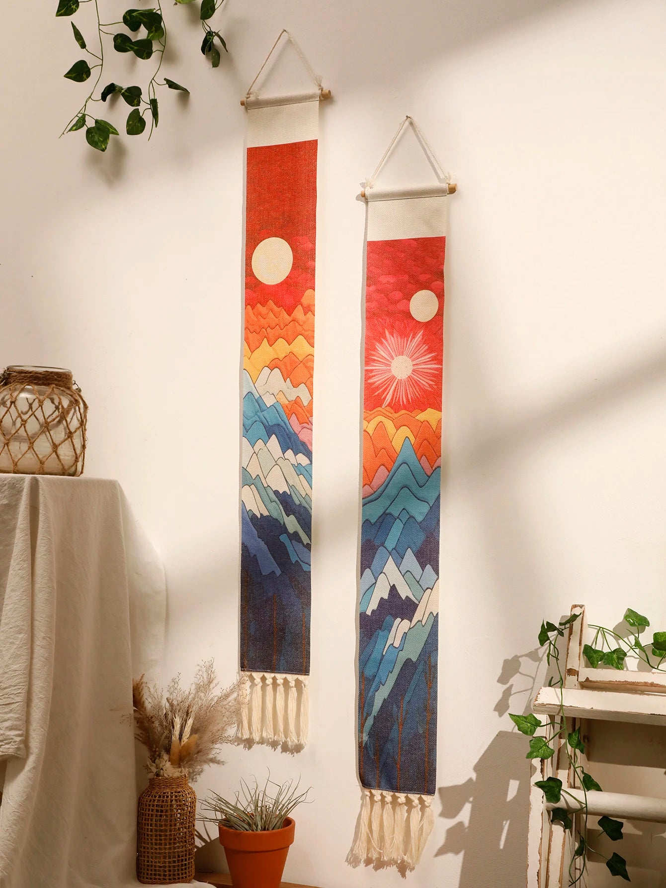 Aurora Glow Tapestry | Handcrafted Boho Wall Hanging