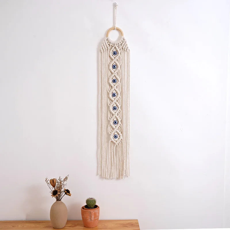 Serene Guardian | Boho Dreamcatcher Wall Decor | Beige