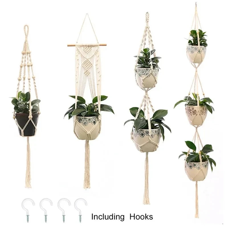 HaloBloom | White Boho Plant Hanger