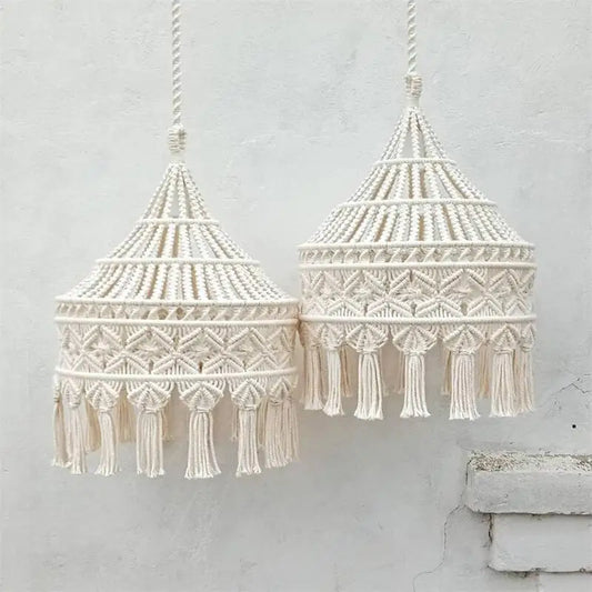 Boho Radiance | Macrame Tassel Lamp Shade