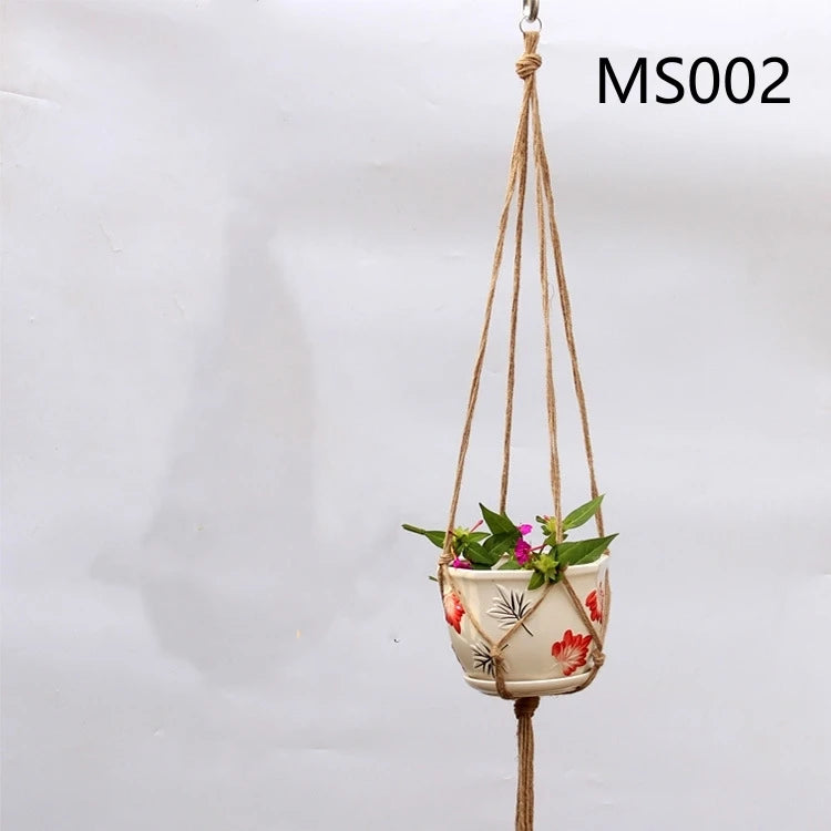 TerraNest | Brown Macrame Hanging Plant Basket