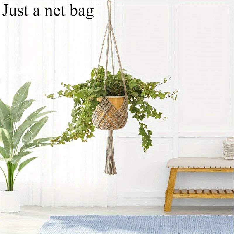 Verdant Vibe Hanger | Boho Plant Hanger | Khaki