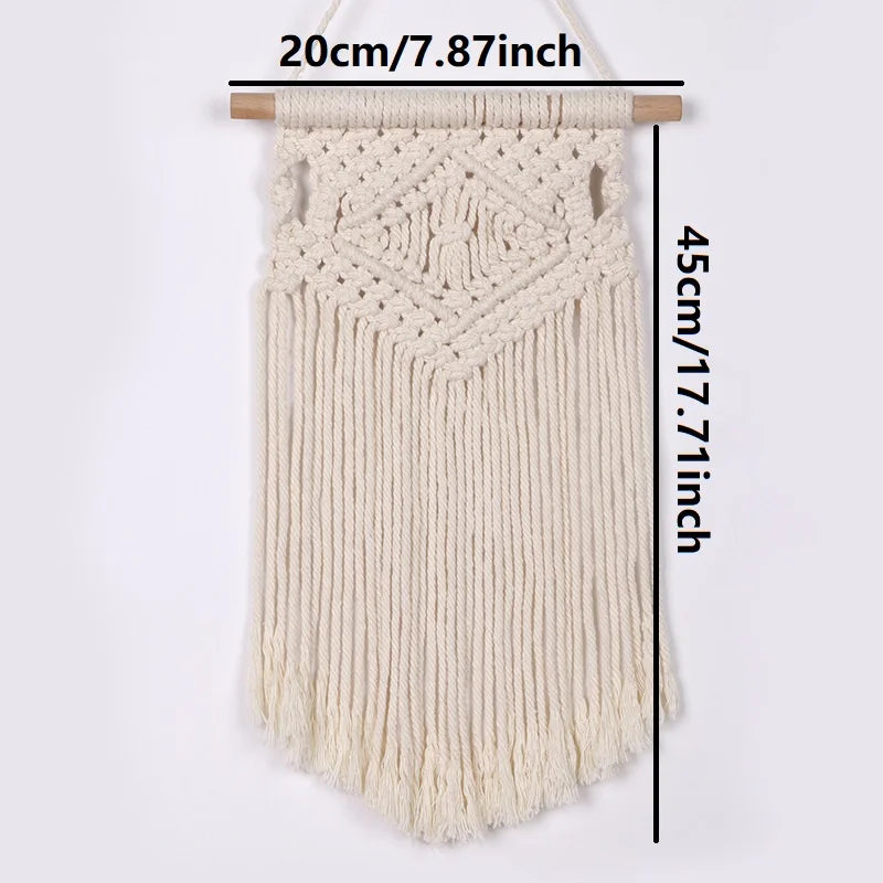 Celestial Weave | Boho Tapestry | Creamy White
