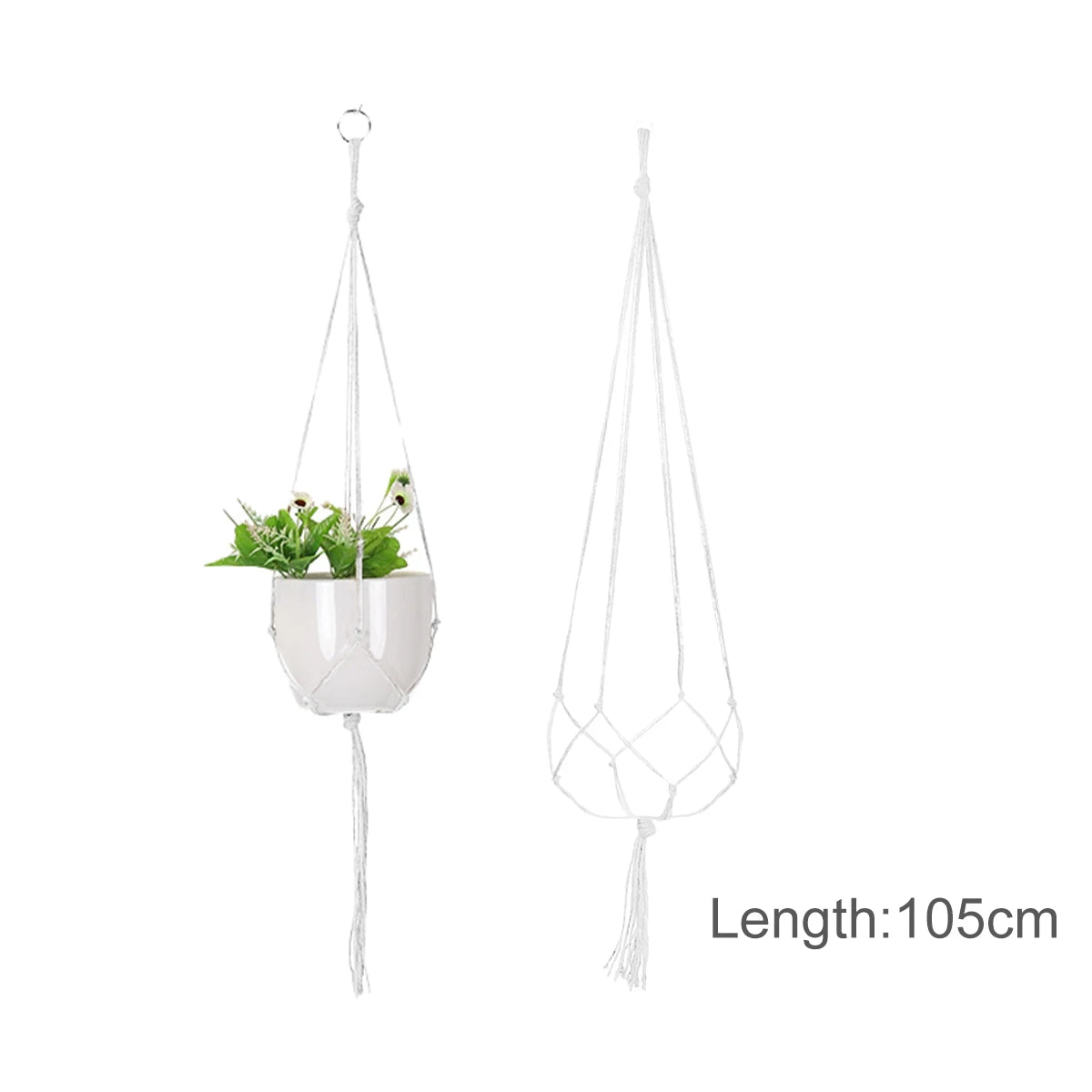 HaloBloom | White Boho Plant Hanger