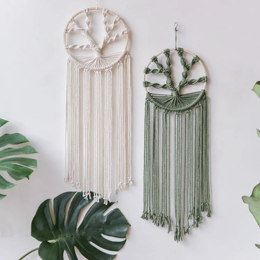 Green Essence | Boho Dreamcatcher Wall Hanging | Green