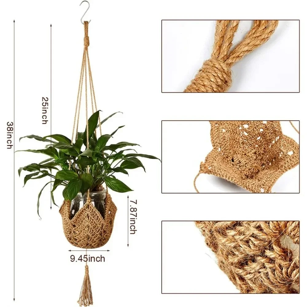 WovenWhim | White Hanging Plant Basket