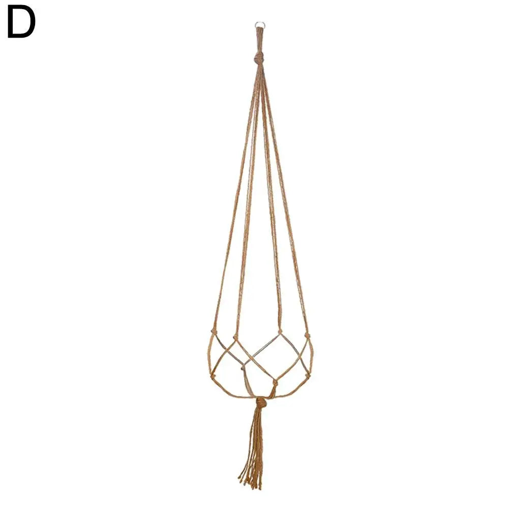 Rustic Bloom Basket | Charming Macramé Plant Hanger | Brown