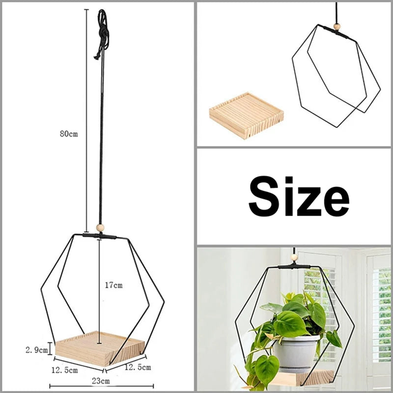 BloomLedge | Black Hanging Plant Shelf