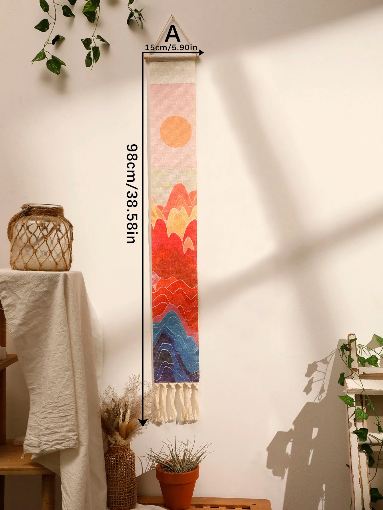 Aurora Glow Tapestry | Handcrafted Boho Wall Hanging