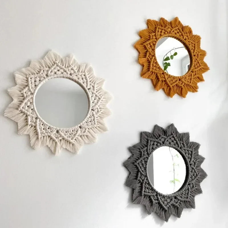 Ethereal Glow | Boho Round Mirror