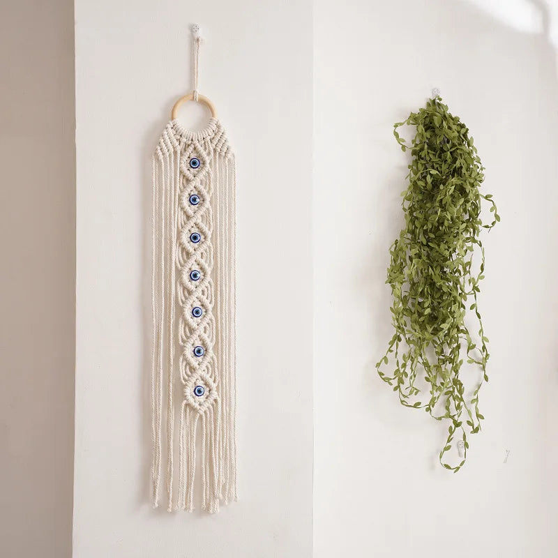 Serene Guardian | Boho Dreamcatcher Wall Decor | Beige