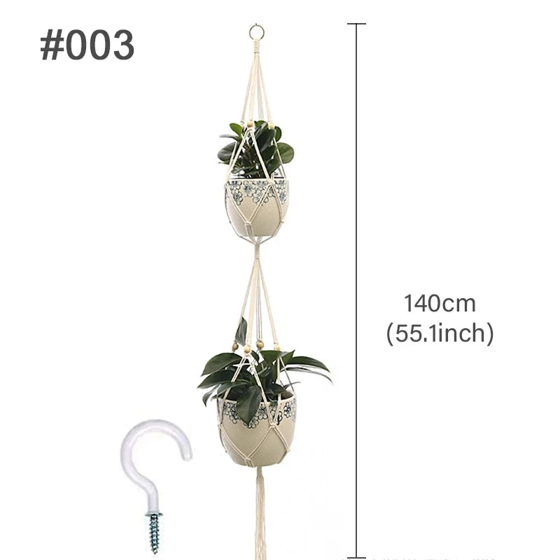 HaloBloom | White Boho Plant Hanger