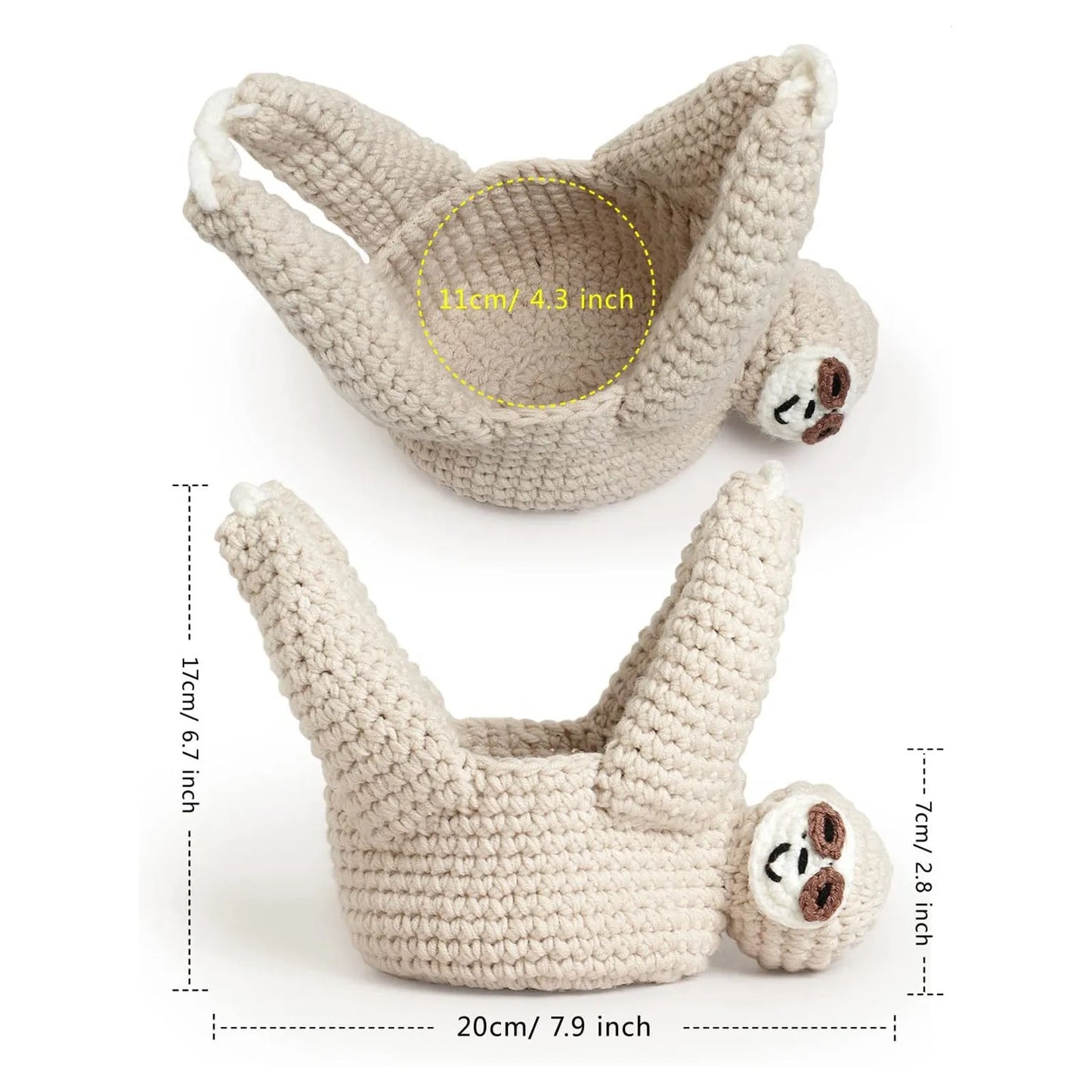LazyLeaf | Beige Sloth Plant Hanger
