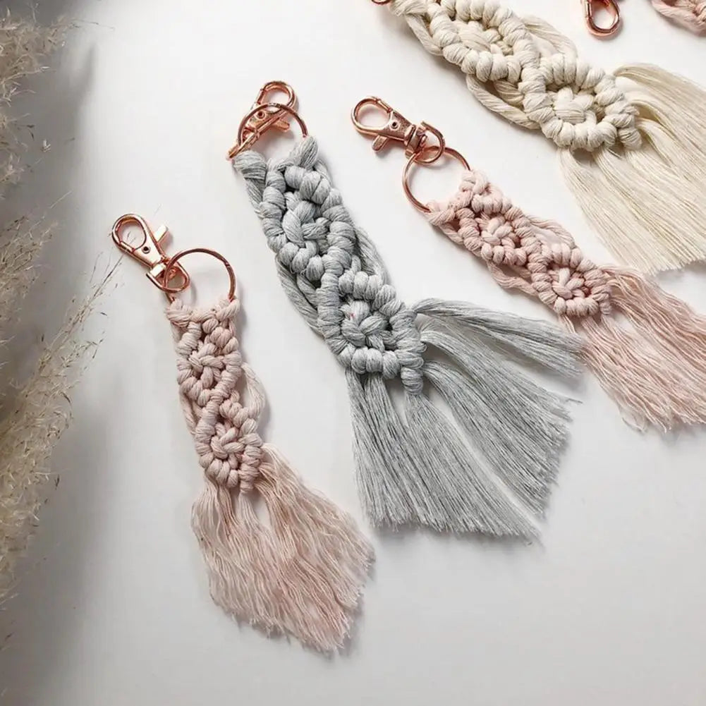 Celestial Key | Boho Key Ring Pendant | Pink