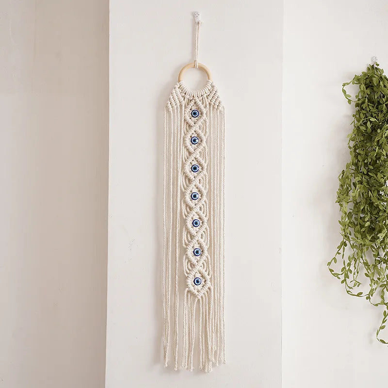 Serene Guardian | Boho Dreamcatcher Wall Decor | Beige