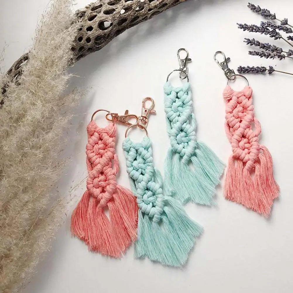 Celestial Key | Boho Key Ring Pendant | Pink