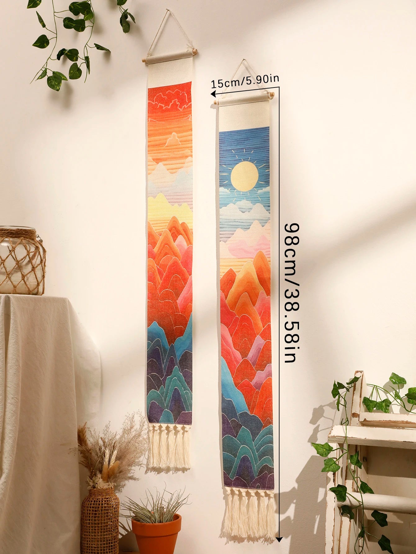 Aurora Glow Tapestry | Handcrafted Boho Wall Hanging