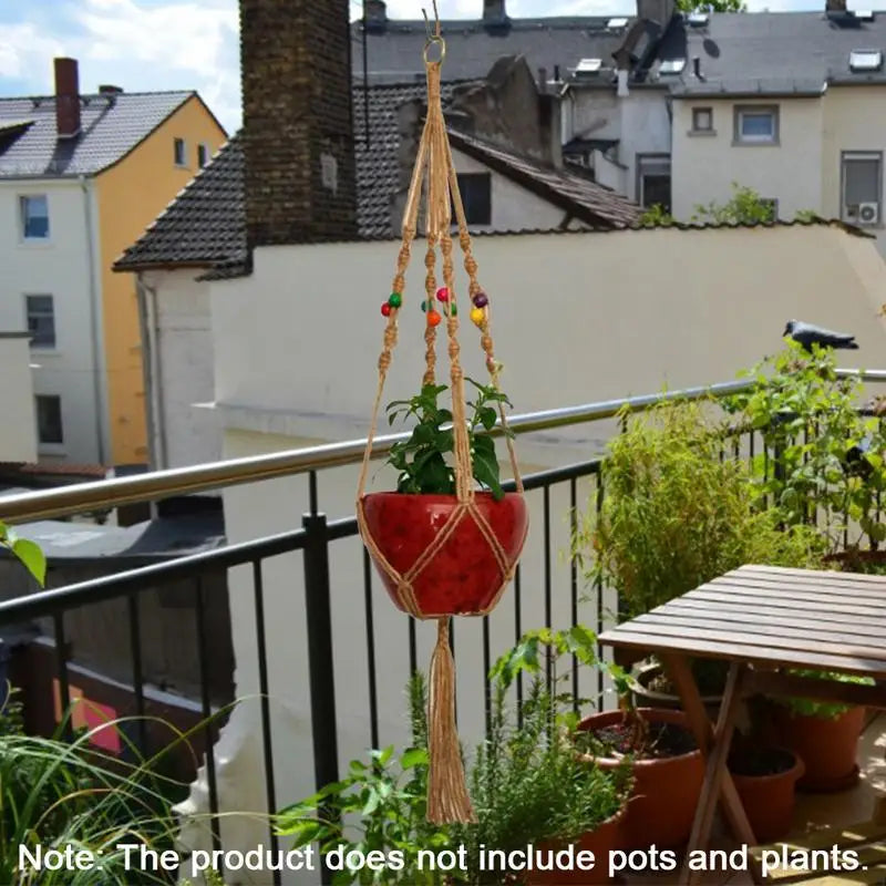 BloomNest | Beige Macrame Plant Hanger