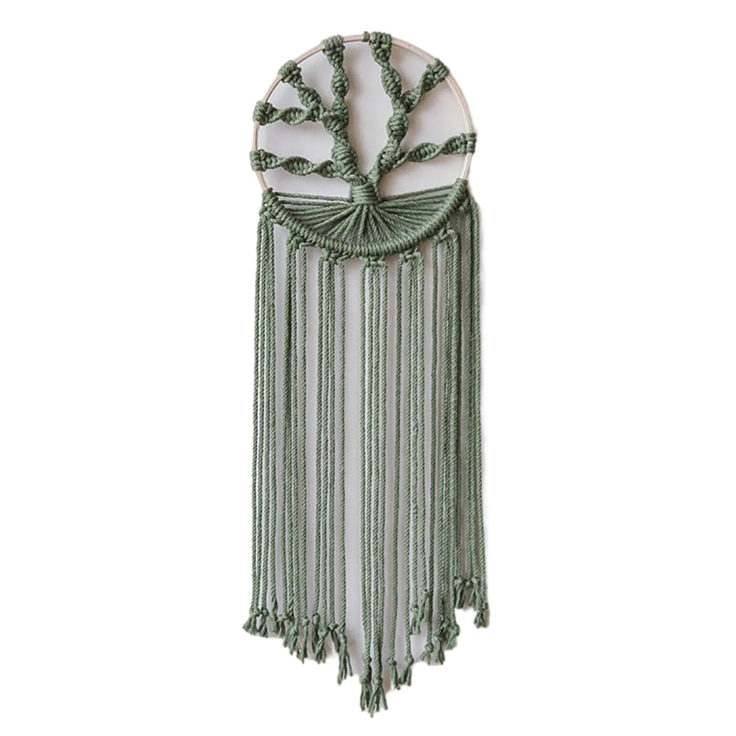 Green Essence | Boho Dreamcatcher Wall Hanging | Green