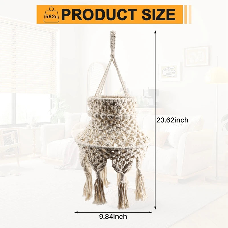 Mystic Glow | Boho Lamp Shade | Beige