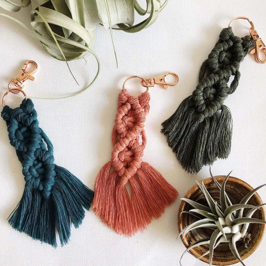 Celestial Key | Boho Key Ring Pendant | Pink