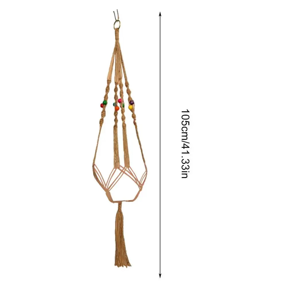 BloomNest | Beige Macrame Plant Hanger