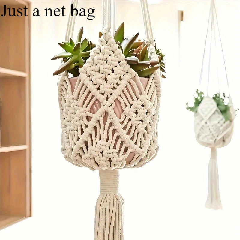 Verdant Vibe Hanger | Boho Plant Hanger | Khaki