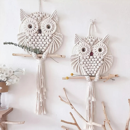 Owl Enchantment | Boho Macrame Tapestry