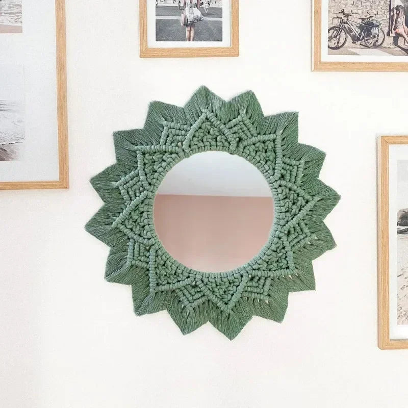 Ethereal Glow | Boho Round Mirror